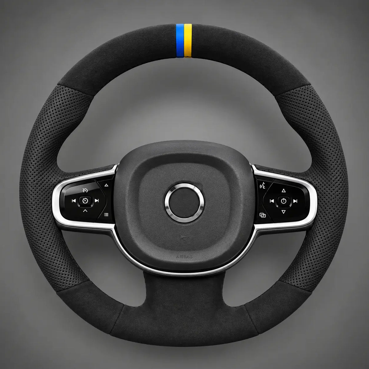 Rattöverdrag i läder för Volvo, blå/gul V60 V90 S60 S90 XC40 XC60 XC90
