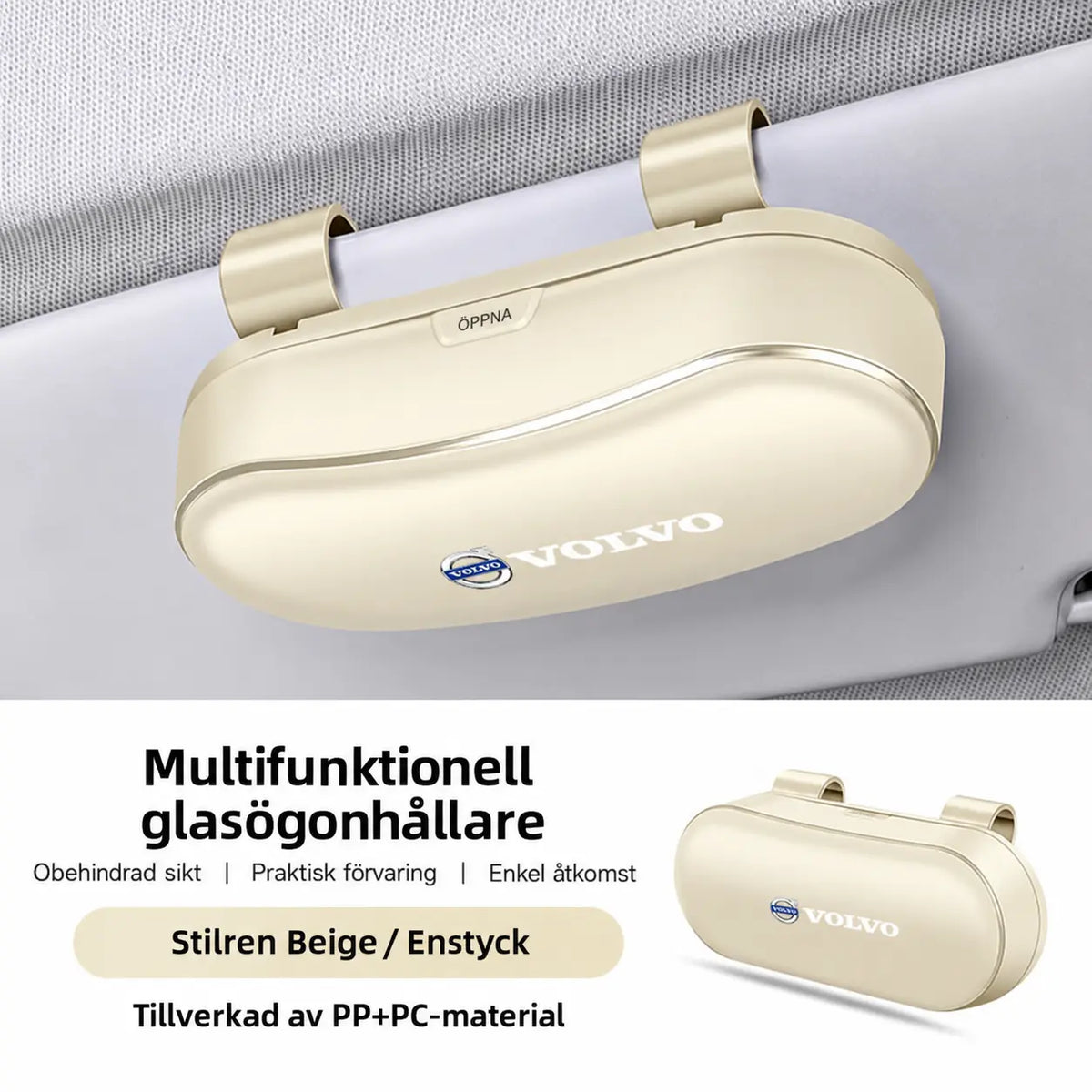 Glasögonhållare Kortförvaring Premium - Kompatibel med Volvo