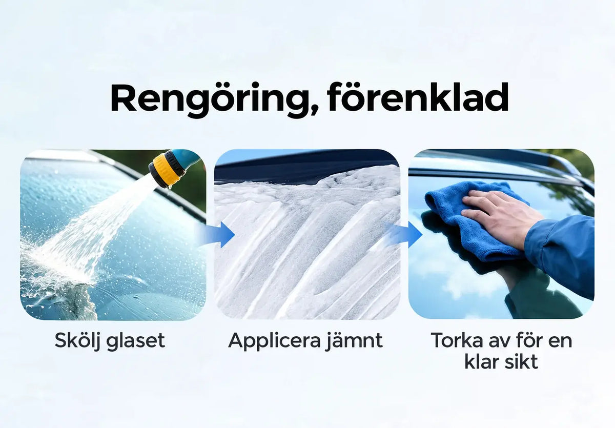 Polerande Glasrengöring Kristallklar Sikt