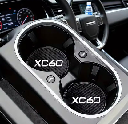 Mugghållarinsats Passande XC60 Svarta 2-Pack
