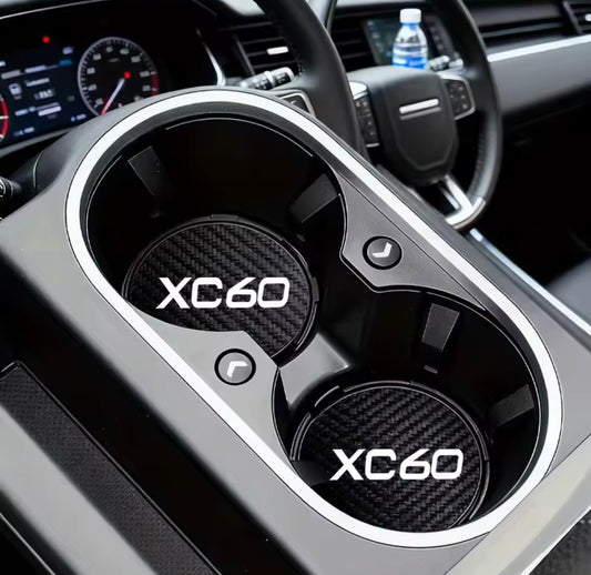 Mugghållarinsats Passande XC60 Svarta 2-Pack