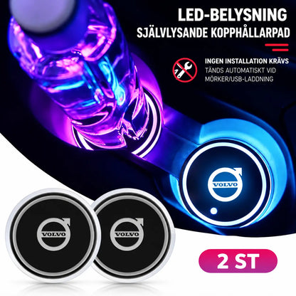 Kopholderunderlag Volvo LED RGB 2-pak