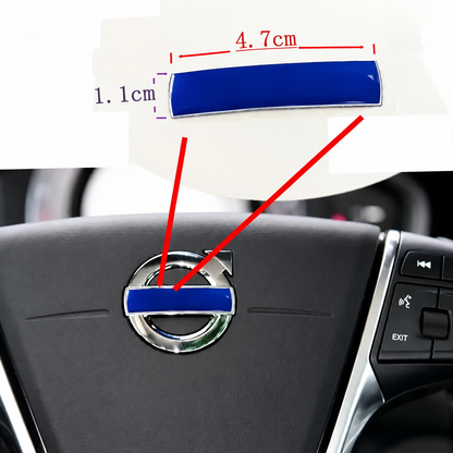 Ratt emblem-klistermärken för Volvo i svart/blått