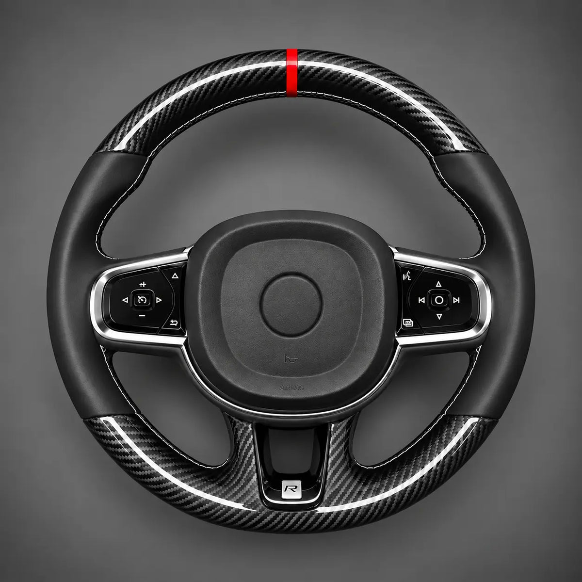 Rattöverdrag Kolfiber Läder V60 V90 S60 S90 XC40 XC60 XC90