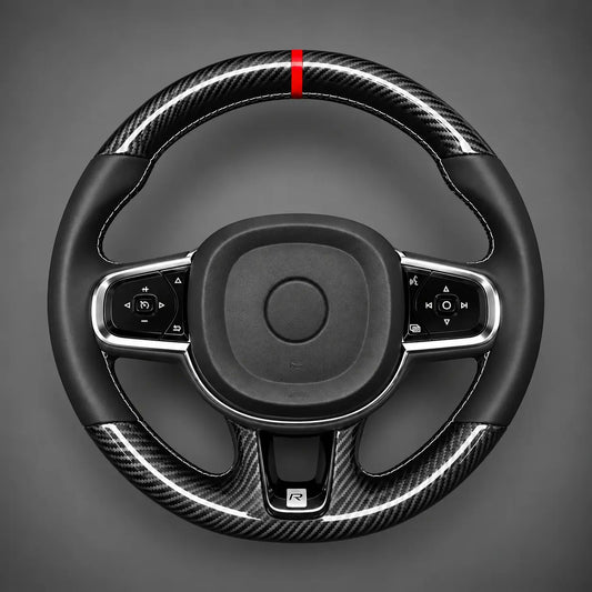Rattöverdrag Kolfiber Läder V60 V90 S60 S90 XC40 XC60 XC90