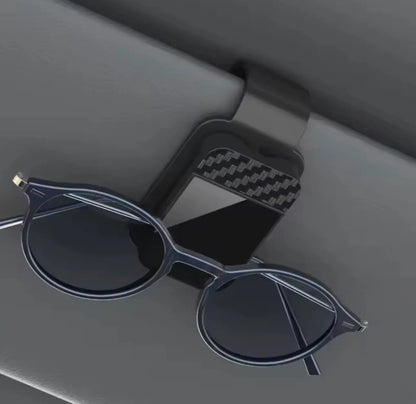 Solbrilleholder Svart Karbonfiber Til Bilen