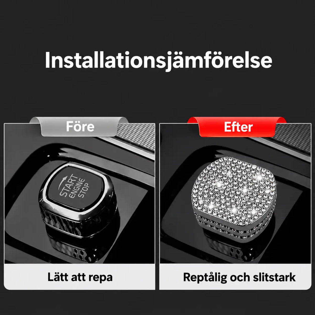 Startknapp Diamant V60 V90 XC60 XC90 XC40 S60 S90