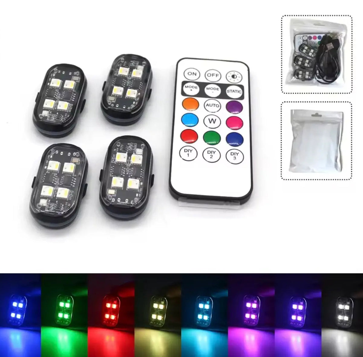 Trådlösa LED-lampor med Magnetisk Montering & Fjärrkontroll