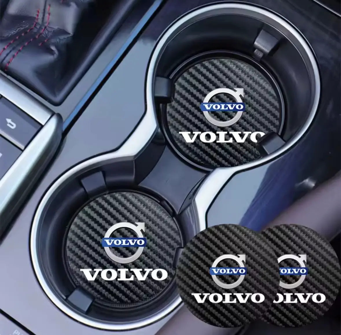 Mugghållare Underlägg Kolfiber 2-Pack V40 V60 V90 XC40 XC60 XC90
